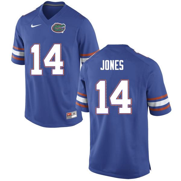 Men's NCAA Florida Gators Emory Jones #14 Stitched Authentic Nike Blue College Football Jersey EZC0865BW